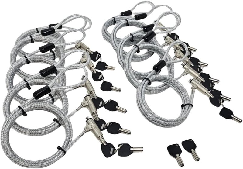 Sendt 10 Pack Silver Notebook/Laptop Keyed Lock for Nano Security Slots with Master Key - Image 3